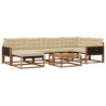 Ensemble de canapés d'extérieur 7 pcs Naturel et Beige 637692637692