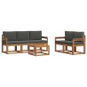 Ensemble de canapés d'extérieur 6 pcs Naturel et Anthracite 637693637693