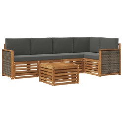 Ensemble de canapé d'angle 5 pcs Naturel et Anthracite 637694637694