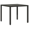 Ensemble à manger de jardin coussins 5pcs Noir Résine tressée 637703637703