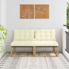 Sofa de milieu extérieur Bois d'acacia massif et Textilène 637704637704