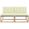 Sofa de milieu extérieur Bois d'acacia massif et Textilène 637704637704