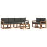 Ensemble de canapés d'extérieur 7 pcs Naturel et Anthracite 637705637705