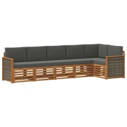 Ensemble de canapé d'angle 5 pcs Naturel et Anthracite 637706637706