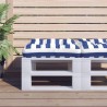 Coussin de palette rayure bleue/blanche 58x58x10 cm tissu 637707637707