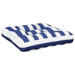 Coussin de palette rayure bleue/blanche 58x58x10 cm tissu 637707637707