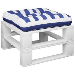 Coussin de palette rayure bleue/blanche 58x58x10 cm tissu 637707637707