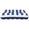 Coussin de palette rayure bleue/blanche 58x58x10 cm tissu 637707637707