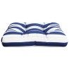 Coussin de palette rayure bleue/blanche 58x58x10 cm tissu 637707637707