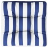 Coussin de palette rayure bleue/blanche 58x58x10 cm tissu 637707637707