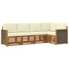 Ensemble de canapé d'angle avec coussin 4 pcs Naturel et Crème 637709637709