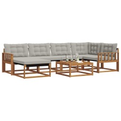 Ensemble de canapés d'extérieur 7 pcs Gris Naturel et Clair 637714637714