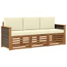 Ensembles de canapés avec coussin 3 pcs Bois d'Acacia Massif 637716637716