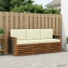 Ensembles de canapés avec coussin 3 pcs Bois d'Acacia Massif 637716637716