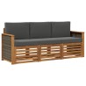 Ensembles de canapés avec coussin 3 pcs Bois d'Acacia Massif 637718637718