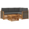 Ensemble de canapés d'extérieur 5 pcs Naturel et Anthracite 637722637722