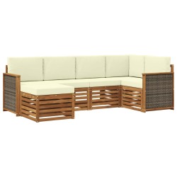 Ensemble de canapé d'angle avec coussin 5 pcs 637723637723