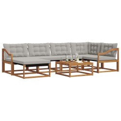 Ensemble de canapés d'extérieur 7 pcs Gris Naturel et Clair 637727637727