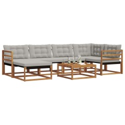 Ensemble de canapés d'extérieur 7 pcs Gris Naturel et Clair 637729637729