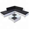 Salon de jardin 6 pcs avec coussins Résine tressée Blanc 637731637731