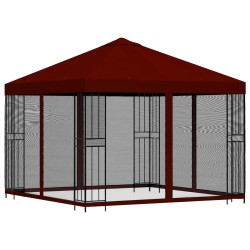 Abri de jardin avec parois 3 x 3 m Bordeaux Polyester et Acier 637732637732