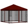Abri de jardin avec parois 3 x 3 m Bordeaux Polyester et Acier 637732637732