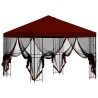 Abri de jardin avec parois 3 x 3 m Bordeaux Polyester et Acier 637732637732