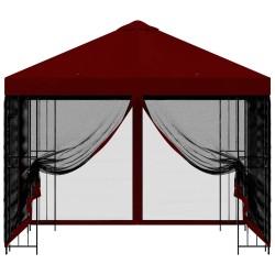 Abri de jardin avec parois 3 x 3 m Bordeaux Polyester et Acier 637732637732