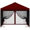 Abri de jardin avec parois 3 x 3 m Bordeaux Polyester et Acier 637732637732