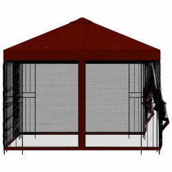 Abri de jardin avec parois 3 x 3 m Bordeaux Polyester et Acier 637732637732