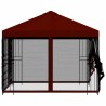 Abri de jardin avec parois 3 x 3 m Bordeaux Polyester et Acier 637732637732