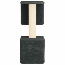 Arbre à chat avec poteaux à griffer en sisal Gris foncé 114 cm 637737637737