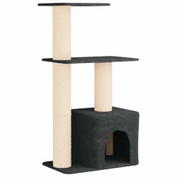 Arbre à chat avec poteaux à griffer en sisal Gris foncé 133 cm 637738637738