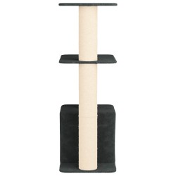 Arbre à chat avec poteaux à griffer en sisal Gris foncé 133 cm 637738637738