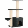 Arbre à chat avec poteaux à griffer en sisal Gris foncé 133 cm 637739637739