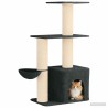 Arbre à chat avec poteaux à griffer en sisal Gris foncé 133 cm 637739637739