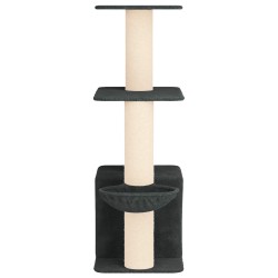 Arbre à chat avec poteaux à griffer en sisal Gris foncé 133 cm 637739637739