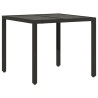 Ensemble à manger de jardin coussins 5pcs Noir Résine tressée 637740637740