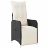 Ensemble de bistro de jardin 5 pcs coussins noir poly rotin 637741637741