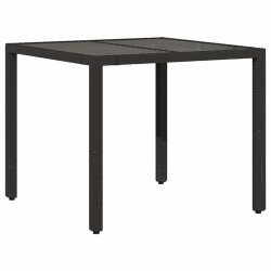 Ensemble de bistro de jardin 5 pcs coussins noir poly rotin 637741637741