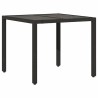 Ensemble de bistro de jardin 5 pcs coussins noir poly rotin 637741637741