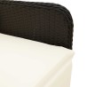 Ensemble de bistro de jardin 5 pcs coussins noir poly rotin 637741637741