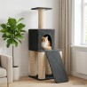 Arbre à chat avec poteaux à griffer en sisal Gris foncé 146 cm 637743637743