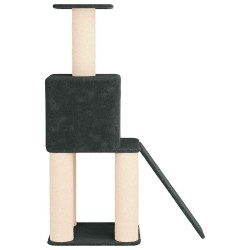 Arbre à chat avec poteaux à griffer en sisal Gris foncé 146 cm 637743637743
