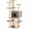 Arbre à chat avec poteaux à griffer en sisal Gris clair 161 cm 637745637745