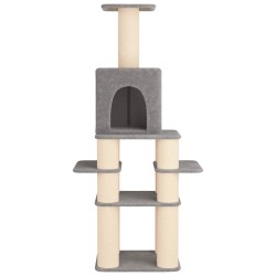Arbre à chat avec poteaux à griffer en sisal Gris clair 180 cm 637747637747