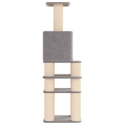Arbre à chat avec poteaux à griffer en sisal Gris clair 180 cm 637747637747