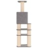 Arbre à chat avec poteaux à griffer en sisal Gris clair 180 cm 637747637747