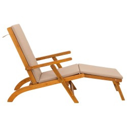 Chaise longue inclinable et pliable Bois d'Acacia Massif 637750637750