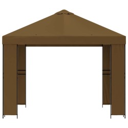 Pavillon 3 x 3 m Taupe Polyester et Acier 190 gsm 637752637752
